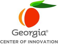 Georgia Center of Innovation logo with a peach