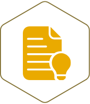 Icon graphic piece of paper with a light bulb