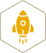 Icon graphic rocket ship